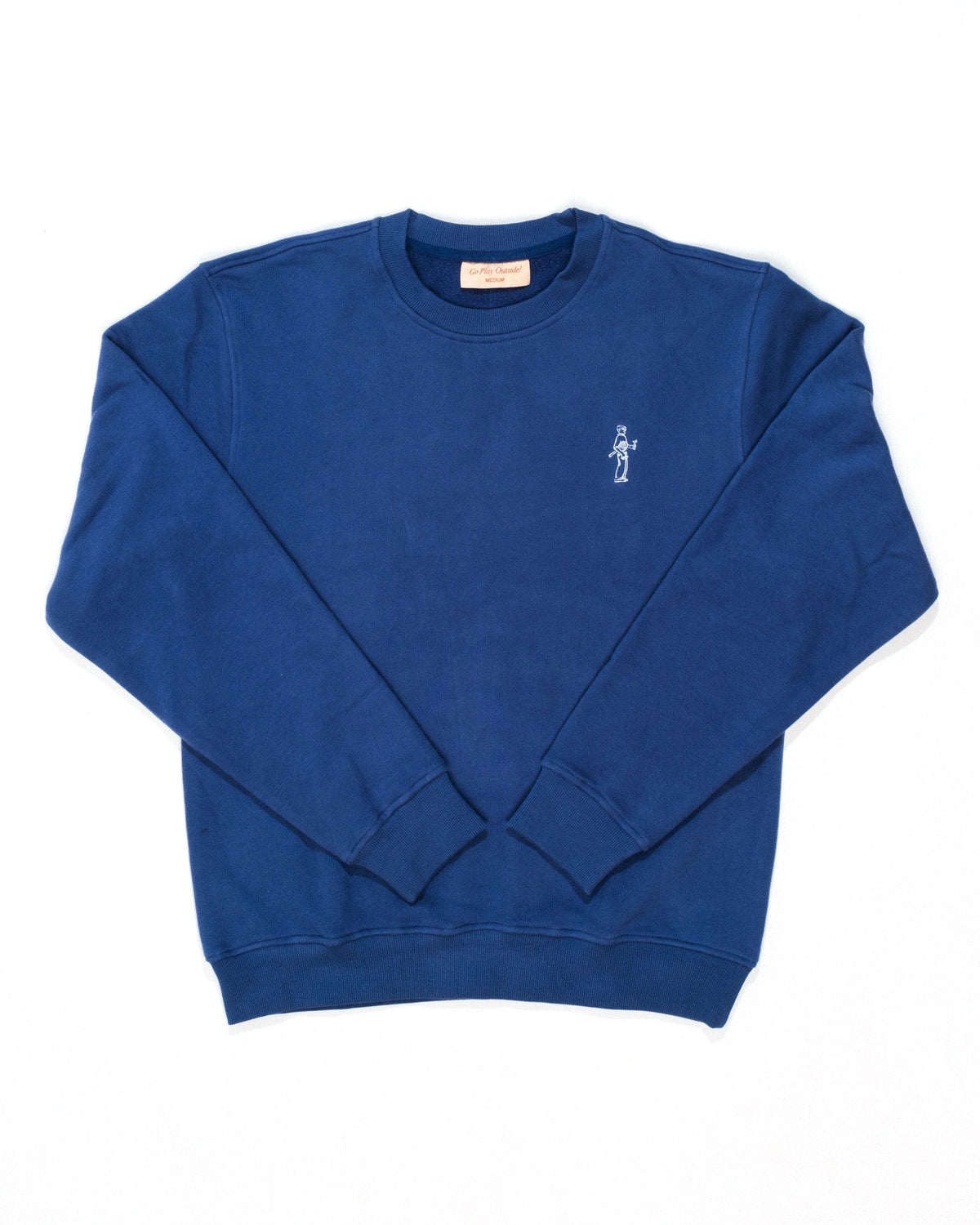 Martini Man Crewneck — Royal Blue, front