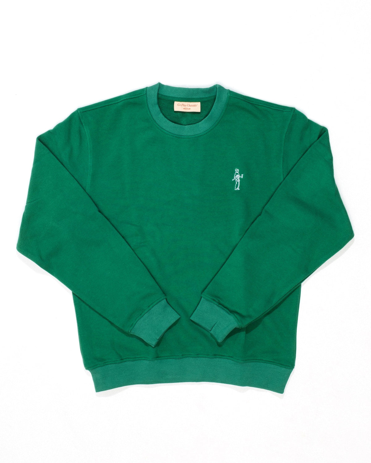 Martini Man Crewneck — Masters Green, front