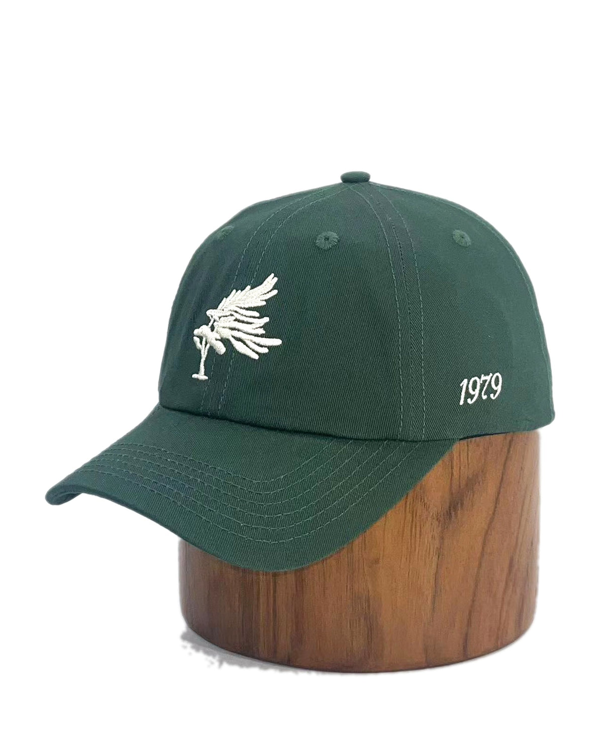 Georgian Bay Dad Cap — Forest Green, three quarter
