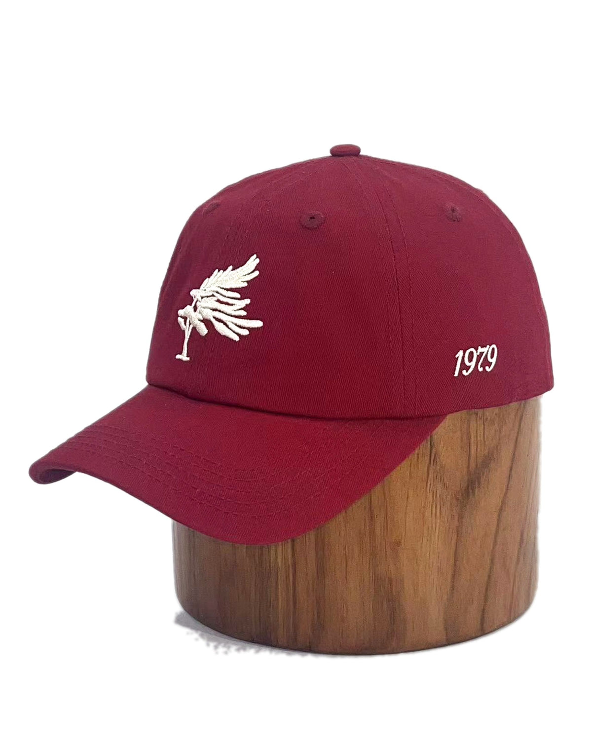 Georgian Bay Dad Cap — Burgundy, three quarter